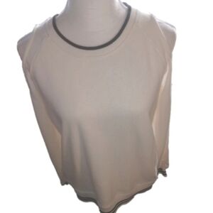 NWOT Ralph Lauren Cream Cold Shoulder Knit Top Size PM